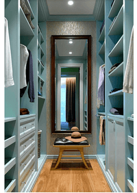 Параллельная гардеробная комната с большим зеркалом Михайловка
