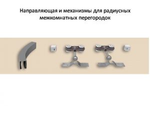 Направляющая и механизмы верхний подвес для радиусных межкомнатных перегородок Михайловка